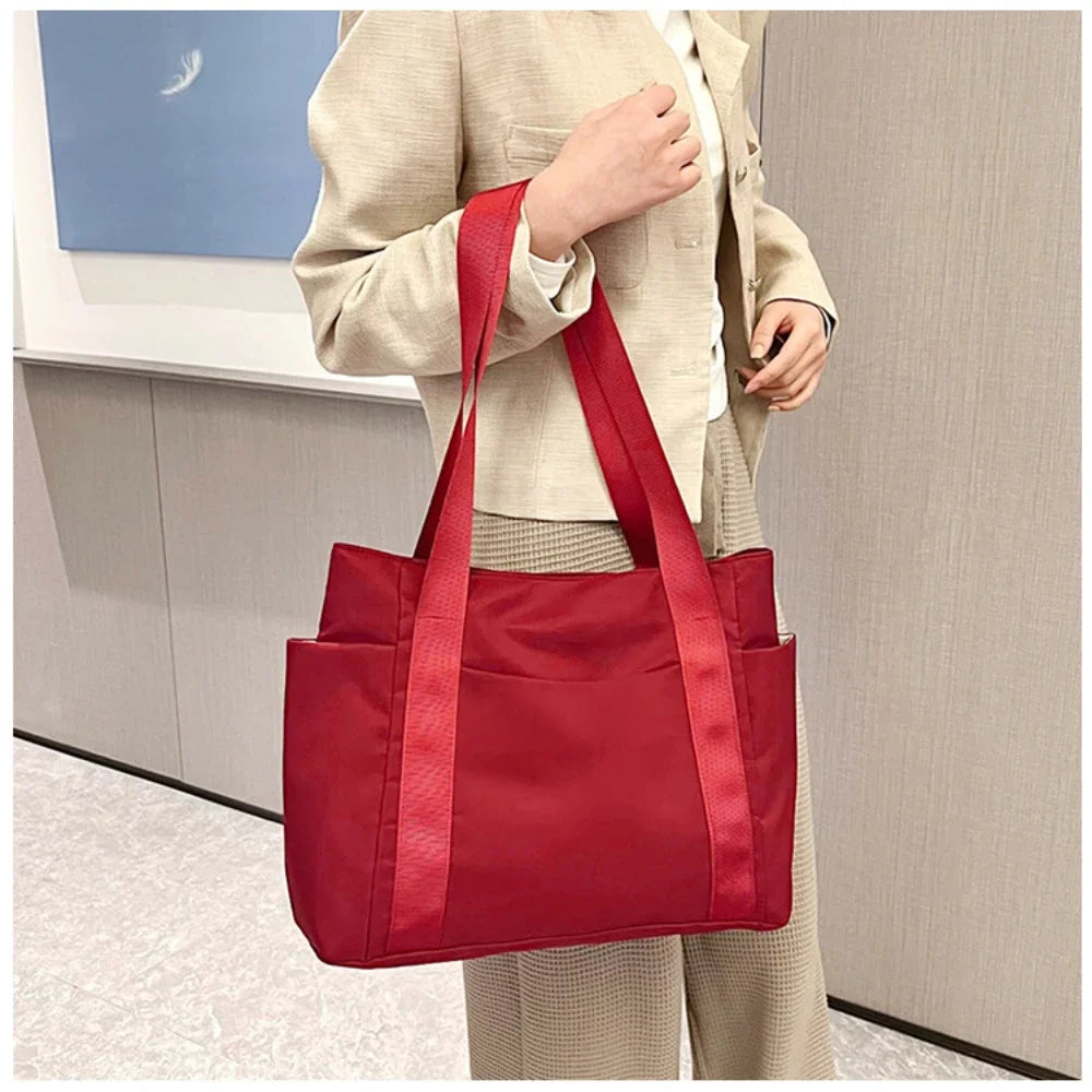 2024 New Handbags Casual Shopping Bags for Women Soft Canvas Big Capacity Tote Bag Messenger Big Mummy Shoulder Bag Ladies