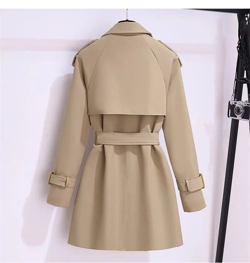 Trench Coat Women's Suit Collar Coat 2025 New Spring Autumn Female Long Jacket Waist Temperament Popular Windbreaker Overcoat