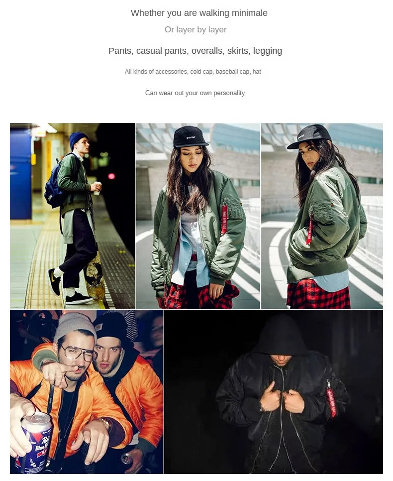 Cargo Jacket Man Autumn Winter Warm Fashion Vintage Male Coat High Street Trend All Match Streetwear Locomotive Cotton Clothing