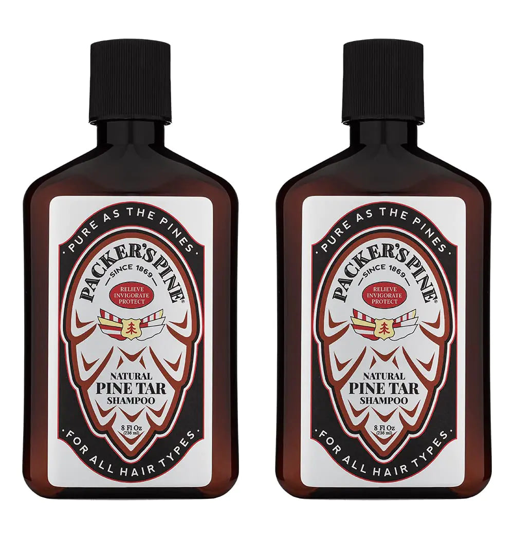 Packers Pine Tar Shampoo | Natural Pine Tar and Pine Oils Shampoo | Paraben Sulfate and Creosote-Free | 2 Pack