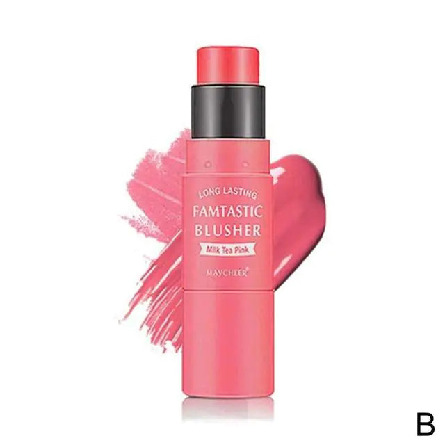 3 Color Double-Ended Blush Stick with Brush Applicator