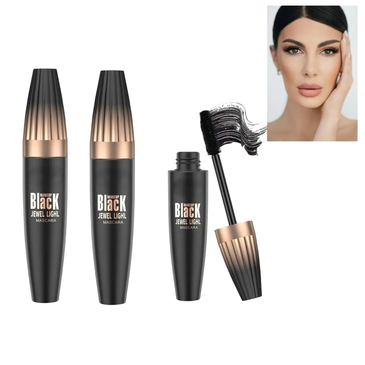 2PCS 4D Silk Fiber Mascara my amazing lash mascara Waterproof mascara black volume and length for Long Full lashes that Last All Day