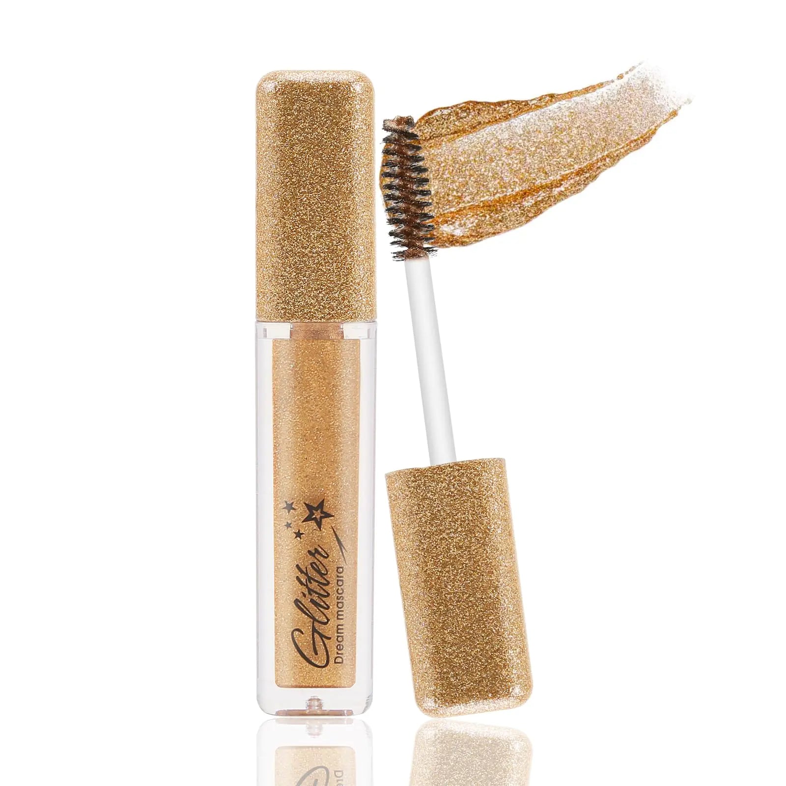 Boobeen Glitter Mascara Sparkle Diamond Shining Colorful Mascara for Eyelashes Long Lasting Waterproof Lengthening Volumizing Lash Makeup for Party Wedding