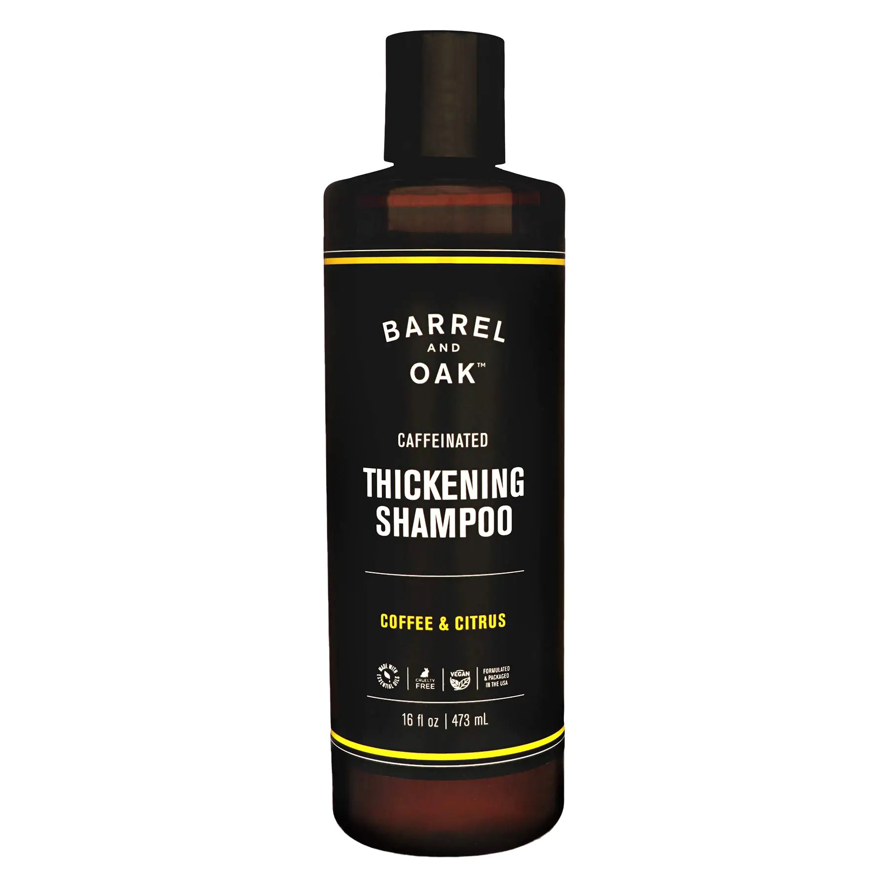 Barrel and Oak - Caffeinated Thickening Shampoo Biotin Shampoo Hair Care for Men Strengthens & Hydrates Biotin for Thicker Hair Essential Oil