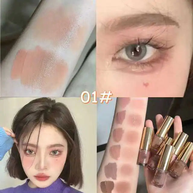 Brown Glitter Eyeshadow Stick and Contour Cream Makeup