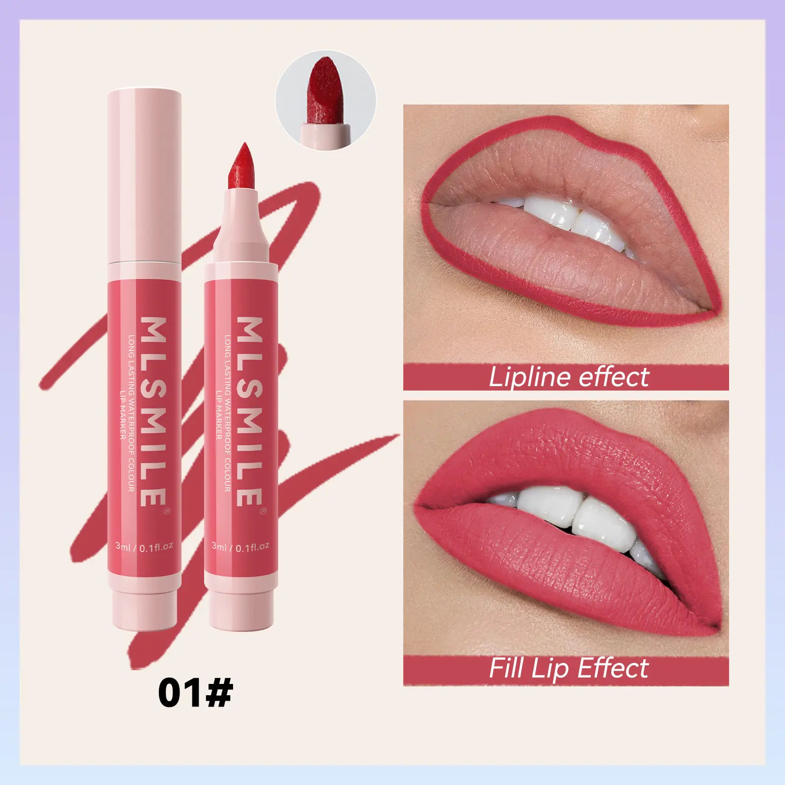Waterproof Lip Liner and Multifunctional Lipstick